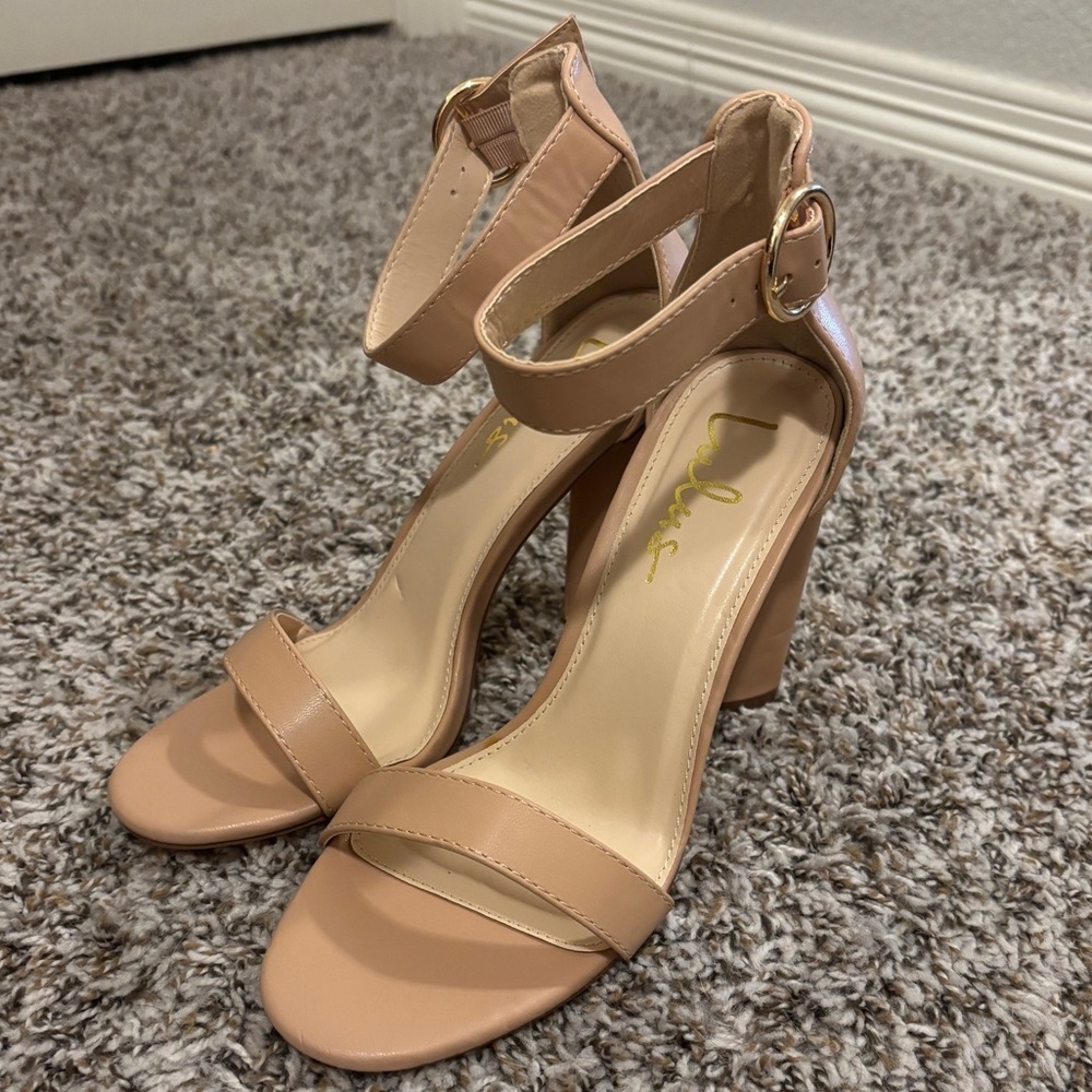 Lulus Kamali Light Nude Ankle Strap Heels - Picture 10 of 12